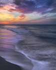 USA, New Jersey, Cape May National Seashore. Landscape with ocean and beach at sunset. Art Print